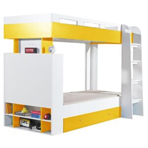 Mobi - patrová postel MO19 + 2x MATRACE - žlutá