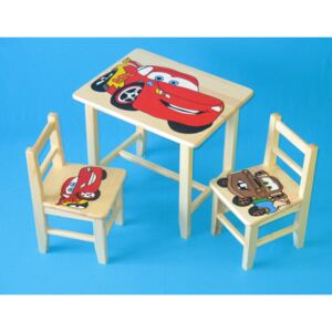 Dětský stůl s židlemi Auta + malý stoleček zdarma !! (Výběr ze čtyř vzorů + malý stoleček zdarma !!)