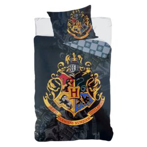 Setino Dětské povlečení \"Harry Potter HOGWARTS\" - 140x200, 70x90 černá