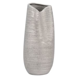 Váza DOTHAN 32 cm (sklolaminát) (stříbrná)