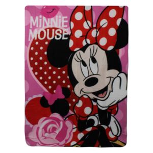 Setino Dětská fleecová deka "Minnie Mouse" - 100 x 140 cm růžová