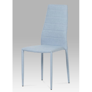 Jídelní židle stohovatelná, látka modrá