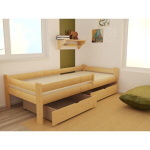 Dětská postel z borovice DP 012 XL šířka 120 a 140 cm