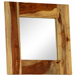 Zrcadlo z masivního sheeshamového dřeva 50 x 50 cm