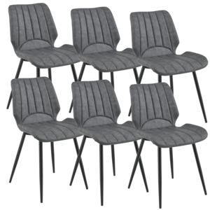 [en.casa] Jídelní židle 6 x AACM-9032 - koženka