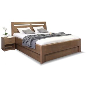 Zvýšená postel s úložným prostorem CLAUDIA, masiv buk , 180x200 cm