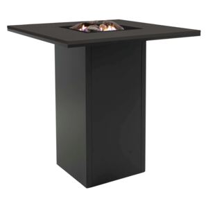 Stůl s plynovým ohništěm COSI- typ Cosiloft barový stůl černý rám / černá deska