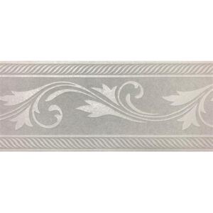 Vliesové bordury 9587, rozměr 10,00 m x 17,7 cm, ornamenty bílé, MARBURG