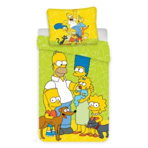 Jerry Fabrics povlečení bavlna Simpsons green 02 140x200+70x90 cm