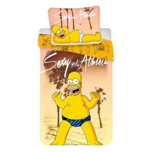 Jerry Fabrics povlečení bavlna Simpsons Homer beach 140x200+70x90 cm