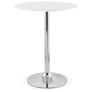 Marivo Line Barový stolek Rega bílá/stříbrná