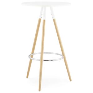 Marivo Line Barový stolek Rukia bílá/přírodní
