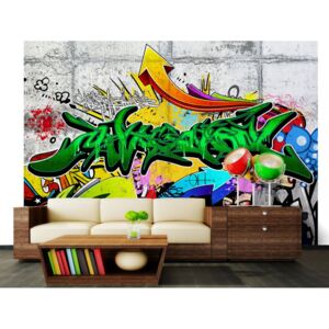 Tapeta městské graffiti + lepidlo ZDARMA Velikost (šířka x výška): 250x175 cm