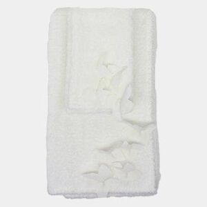 Bavlněný ručník s ozdobnými květy GELSOMINO White