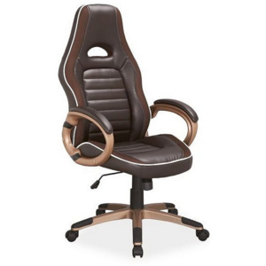 Kancelářská židle INBOX, 118-129x65x48x45-56, hnědá