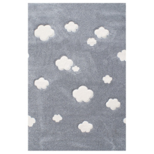 Dětský koberec Mráčky stříbrno-šedý Varianta: 160x230cm