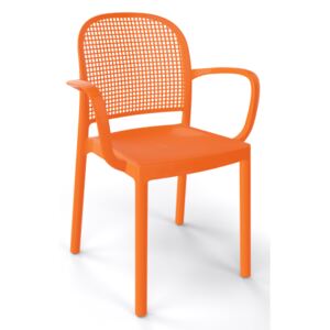 Emagra Jídelní židle PANAMA s područkami - oranžová