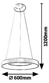 Rabalux 5054 Carmella LED Moderní stropní svítidlo | Přírodní bílá | 50W | Barevný kov | Bílá | Zlatá - r-5054
