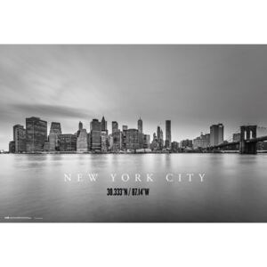 Plakát, Obraz - New York City Skyline, (61 x 91.5 cm)