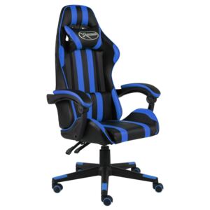 Herní židle černo-modrá umělá kůže