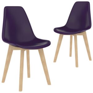 Jídelní židle 2 ks fialové plast