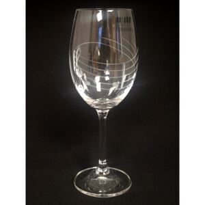 Broušená sklenice s partiturou - na bílé víno, SADA 6 ks, 250 ml