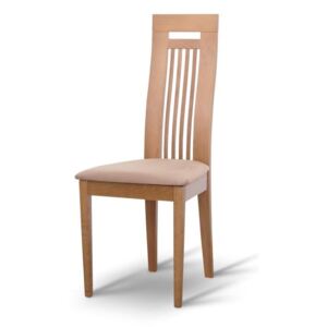 Dřevěná židle, dub/látka hnédá, EDINA 0000042608 Tempo Kondela