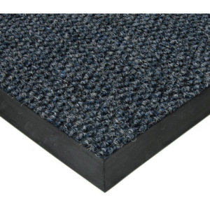 FLOMAT Modrá textilní zátěžová vstupní čistící rohož Fiona - 60 x 80 x 1,1 cm