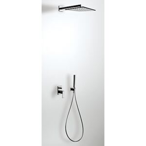 TRES - Podomítkový jednopákový sprchový set s uzávěrem a regulací průtoku. Včetně podomítkového tělesa Pevná sprcha 300x30 (606980)