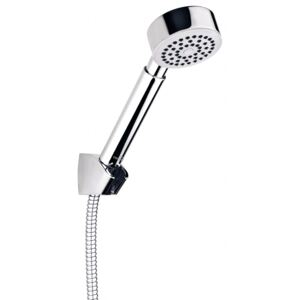 CERSANIT - Sprchová souprava s bodovým držákem ATON, 1 funkční, průměr ruční sprchy 8cm, kovová hadice dlouhá 150cm, s bodovým držákem a montážní sadou (S951-024)