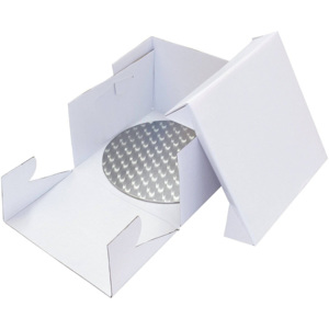 PME Podložka dortová stříbrná kruh průměr 27,9cm + dortová krabice