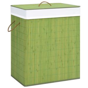 Bambusový koš na prádlo zelený 100 l