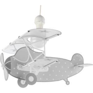 Dětské závěsné svítidlo Dalber Star Plane Grey 54212E