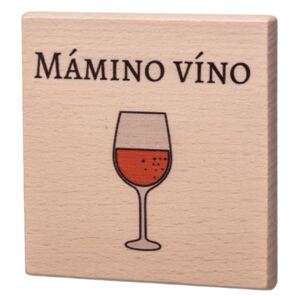Dřevěný podtácek - Mámino víno