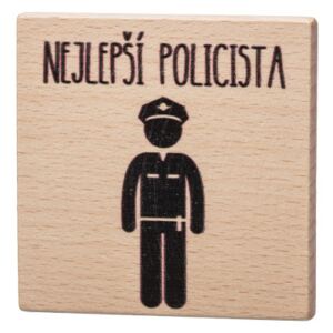 Dřevěný podtácek - Nejlepší policista