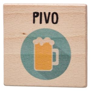 Dřevěný podtácek - Pivo