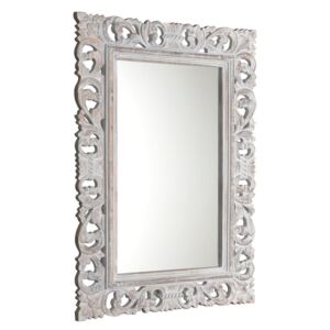 SAPHO - SCULE zrcadlo v rámu, 70x100cm, bílá (IN171)