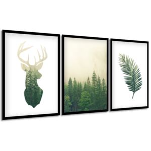 Gario Obraz v rámu Divoká příroda Rozměry (š x v): 135 x 63 cm, Barva rámu: Bílá