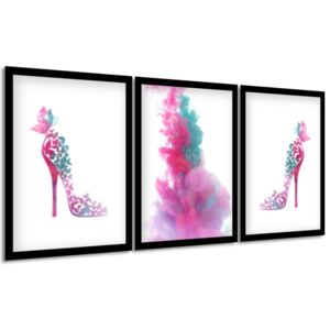Gario Obraz v rámu Pink abstraction Rozměry (š x v): 99 x 45 cm, Barva rámu: Bílá
