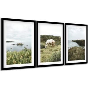 Gario Obraz v rámu Pobřežní panorama Rozměry (š x v): 99 x 45 cm, Barva rámu: Bílá