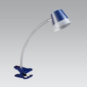 Moderní LED stolní lampa s klipem VIGO, modrá