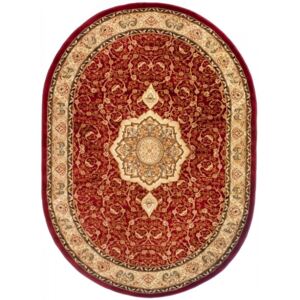 Kusový koberec klasický vzor 2 bordó ovál, Velikosti 60x100cm