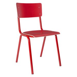 Červená jídelní židle ZUIVER BACK TO SCHOOL