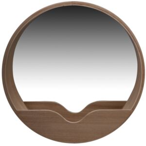 Dřevěné závěsné zrcadlo ZUIVER ROUND WALL 60 cm