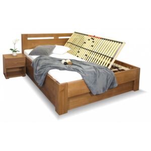 Zvýšená postel z masivu s úložným prostorem HERKULES, masiv buk , 180x200 cm