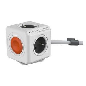 PowerCube EXTENDED REMOTE / rozbočovací zásuvka / velké ON/OFF tlačítko / 4 zásuvek / oranžová (8718444083535)