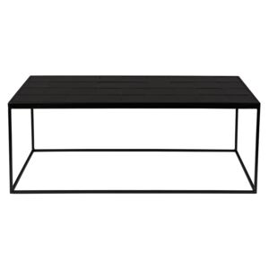 Černý konferenční stolek ZUIVER GLAZED s keramickým obkladem 93x43 cm