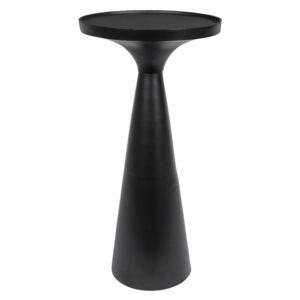 Černý kulatý odkládací stolek ZUIVER FLOSS 28 cm