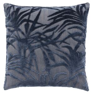 Tmavě modrý polštář ZUIVER MIAMI s palmovým motivem