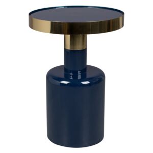 Tmavě modrý kovový odkládací stolek ZUIVER GLAM 51 cm